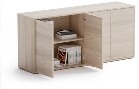 Skrinka nízka s dvierkami BLOCK Wood