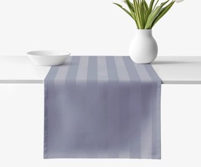 Goldea damaškový behúň na stôl - tmavo sivé prúžky so saténovým leskom 35x160 cm