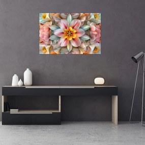 Obraz - Kaleidoskopický kvet (90x60 cm)