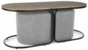Konferenčný stolík Capua, dub artisan / čierna