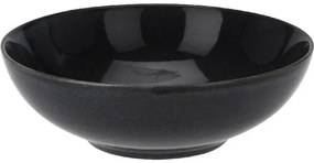 Kameninový hlkobý tanier Glaze, pr. 24,5 cm čierna