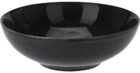 Kameninový hlkobý tanier Glaze, pr. 24,5 cm čierna