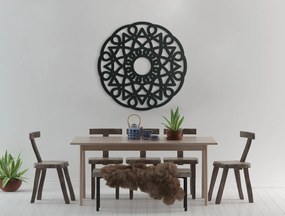 drevko Kruhová mandala na stenu Jednota Rozmer obrazu: 44,5 x 44,5 cm, Farba dekorácie: Čierna