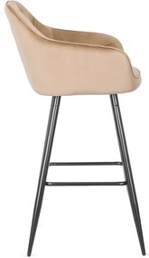 Barová stolička salem velvet béžová | jaks