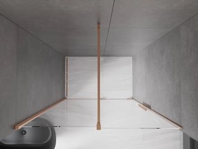 Mexen Velar, posuvné dvere do otvoru 140x200 cm, 8mm číre sklo, medená matná, 871-140-000-01-65