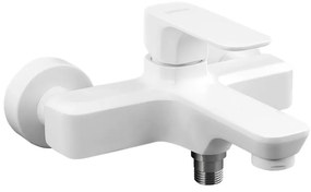 Biela nástenná vaňová batéria (2 výstupy) Spy – Sapho