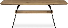 Jedálenský stôl 200x100 cm DS-M200 DUB dub / čierne nohy
