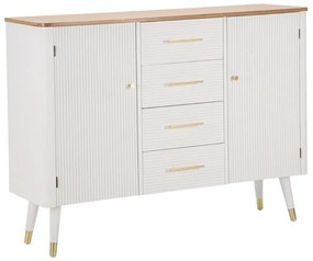 Dizajnová komoda Gerlinde 117 cm biela