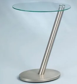 Odkladací stolík Onda, kov/číre sklo%