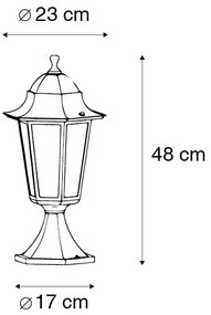 Klasická vonkajšia lampa podstavca čierna 48 cm IP44 - New Orleans