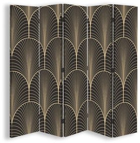 Gario Paraván Geometrická abstrakcia v glamour štýle Rozmery: 180 x 170 cm, Prevedenie: Klasický paraván
