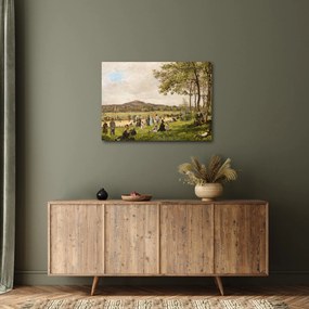 Obraz - French 19th Century, Race Course at Longchamps, reprodukcia (70x50 cm)