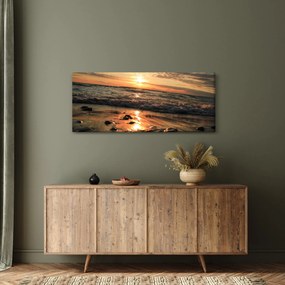 Obraz - Západ slnka pri oceáne (120x50 cm)