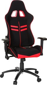 XXXLutz HERNÁ STOLIČKA, plochá tkanina, červená, čierna MID.YOU - Online Only kancelárie - 001918027502