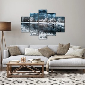 Obraz - Zamrznutá krajina (150x105 cm)