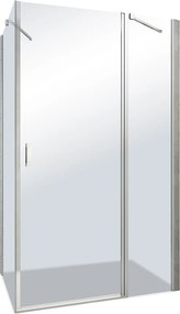Roltechnik Outlet Obdĺžnikový sprchovací kút LYE4+LYSW1S, strieborný - bez vaničky ROTH-Variant: šírka dverí: 75 cm, šírka pevnej steny: 80 cm, orien…