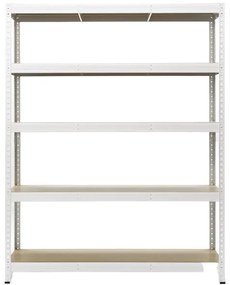 Policový regál 1800x1200x450mm, nosnost 1900kg, bílý | AKCE RH4512-5 BILA