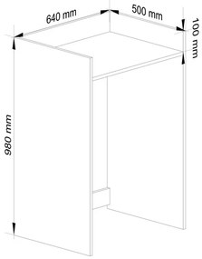 Kúpeľňová skrinka na práčku FIN grafitová / sivá