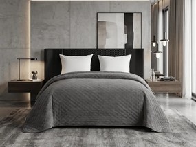 Zamatový prehoz na posteľ ASTRALIA, sivý Rozmer: 170 x 210 cm