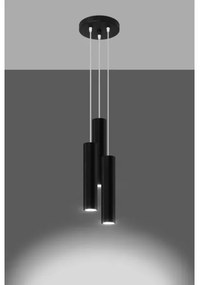 Sollux SL.1079 - Luster na lanku LAGOS 3xGU10/10W/230V čierna