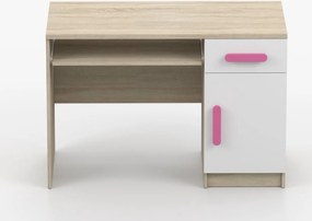 Písací stôl SCOUT - dub sonoma/biely (viac variant)
