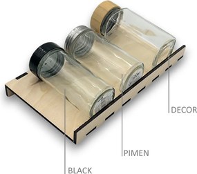 Orion Sada 16ks koreničiek BLACK 80ml + 4ks organizér na koreničky VASKY - NÍZKY + sada 24ks štítkov