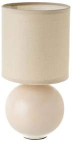 Béžová keramická stolová lampa s textilným tienidlom (výška 24,5 cm) – Casa Selección