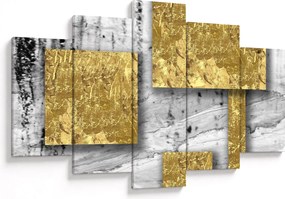 Obraz - Zlaté štvorce N⁰3 (150x105 cm)