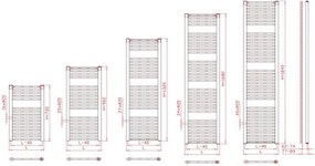 BPS-koupelny Kúpeľňový radiátor Eco EC 75185 / biela RAL 9016 (184x75 cm)
