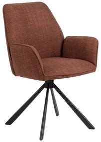 Čalúnené jedálenské kreslá v súprave s podrúčkami 2 ks v tehlovej farbe Glenda – Actona