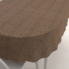 Biante Dekoračný oválny obrus PML-120 Hnedá režná 140x160 cm