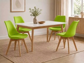 LuxuryForm DESIGN Jedálenská stolička BALI - zelená - SET 4 kusy