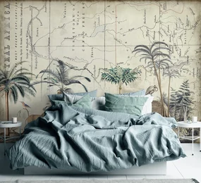 Gario Fototapeta Vintage mapa divočiny - Andrea Haase Materiál: Vliesová, Rozmery: 100 x 70 cm