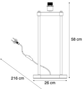 Moderná stolná lampa béžová - Thijmen
