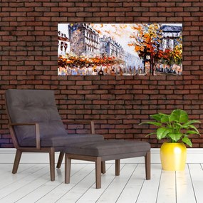 Obraz - Život v meste (120x50 cm)