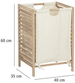 Drevený kôš na bielizeň v prírodnej farbe 48 l Acina – Wenko