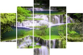 Obrázok - Vodopády Huay Mae Khamin, Kanchanaburi, Thajsko (150x105 cm)