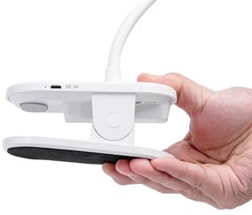 Aigostar - LED Stmievateľná nabíjacia stolná lampa s klipom LED/2,5W/5V 1200mAh biela