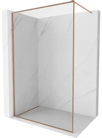 Mexen Kioto-F, sprchová zástena s rámom 150 x 202 cm, 8 mm číre sklo, profil medená matná, 800-150-104-65-00