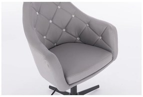 LuxuryForm DESIGN Kreslo ROMA na čiernom kríži - šedé