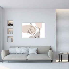 Obraz - Woman body line art N⁰1 (90x60 cm)