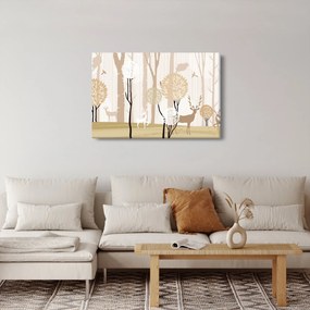 Obraz - Ilustrovaný les (90x60 cm)