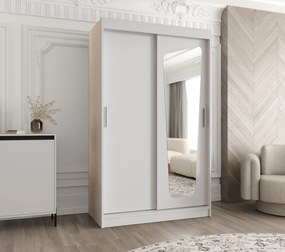 Šatníková skriňa 120 cm Mokka (biela). Akcia -21%. Vlastná spoľahlivá doprava až k Vám domov. 1126024