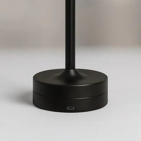 LED nabíjateľná dotyková stolná lampa TAVOLO LED/2,5W/5V 2400 mAh 3000-6000K čierna