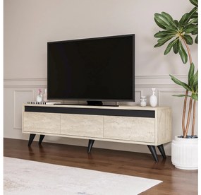 TV stolík/skrinka Central (travertín + antracit) . Vlastná spoľahlivá doprava až k Vám domov. 1102038