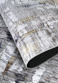 ELLE Decoration, Kusový koberec Imagination New 106037 Anthracite/Gold z kolekcie Elle, 160x230, šedá, obývacia izba