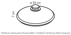 Tescoma Sklenená pokrievka UNICOVER, 26 cm, 26 cm