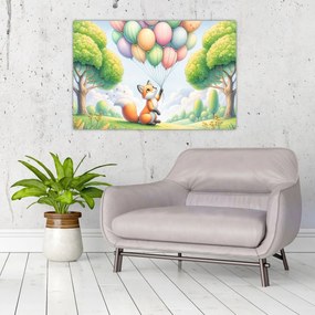 Obraz – Šťastná líška (90x60 cm)