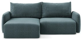 Tyrkysovomodrá rozkladacia/s úložným priestorom rohová pohovka (ľavý roh) Kalena – Makamii