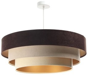 BPS Koncept Luster na lanku TRINITI 1xE27/60W/230V hnedá/béžová/zlatá 050-080-60